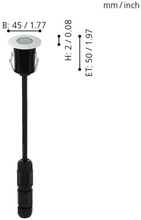 Встраиваемый светильник уличный Eglo Tronto 98182