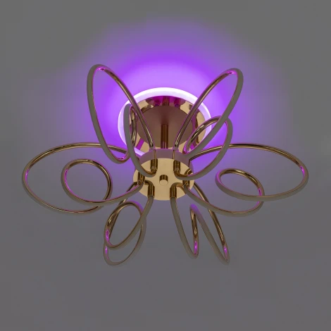 Потолочная люстра RGB на штанге Citilux Salma Smart CL224A162 (LED, 220V, голосовое управление, пульт управления, управление смартфоном, умный дом - Алиса, Маруся, Экосистема Сбер)