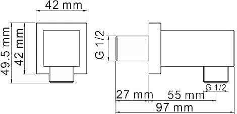 Шланговое подключение Wasserkraft Exter A108
