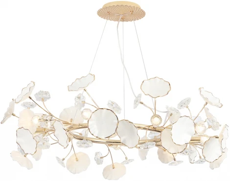 Подвесная люстра Crystal Lux MARGO SP9R (220V, на тросе, цветы)