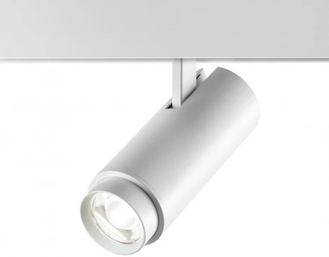 Трековый светильник для низков. шинопровода с переключ. цветовой температуры и мощности Novotech Flum 359206 SHINO белый IP20 LED 3000К\4000К\6000К 5W/9W/13W 48V (круглые)