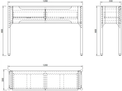 Консоль Grimaldi  120*33*80см Garda Decor арт.77IP-GD007