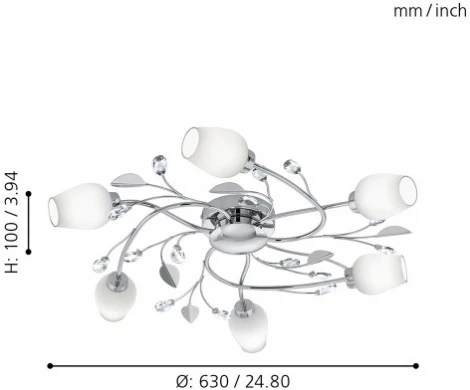 Потолочная люстра Eglo Pitale 95162