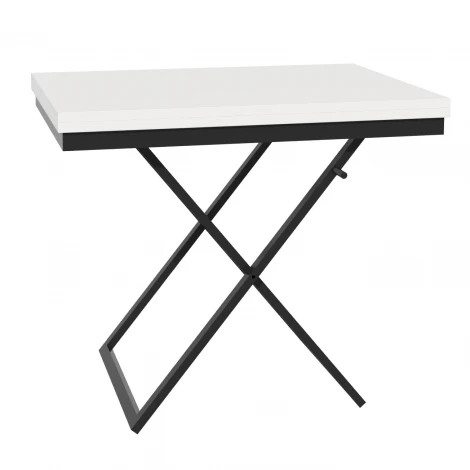 Стол-трансформер Манхэттен белый/черный Mebelik 009575