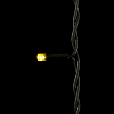 Гирлянда Бахрома 3,2 x 0,9 м Тепло-Белая 220В, 168 LED, Провод Черный Каучук, IP65