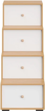 Лестница-комод Play ОГОГО (арт.851767), (ЛДСП/Белый,Дуб Корбридж)