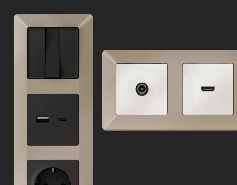 Рамка Ambrella Volt ALFA Line (Серо-бежевый матовый) 1-ая AF110361