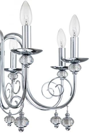 Подвесная люстра Escada Shine 678/8PL Chrome (220V, хрусталь, подвески, на цепи, подсвечник, свеча)