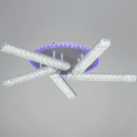 Потолочная люстра светодиодная на штанге с пультом с регулировкой цветовой температуры, яркости и ночным режимом Reluce 54430-0.3-05C WH