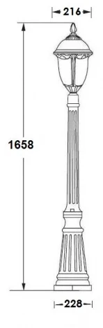 Наземный фонарь Oasis Light St.LOUIS L 89111L Bl мат/тр