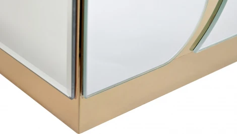 Тумба зеркальная с золотым декором 61*42*59см Garda Decor арт.KFG199