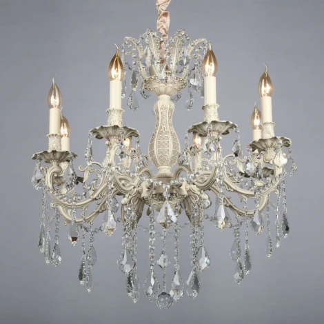 Подвесная люстра Omnilux Taranto OML-74403-08 (220V, на цепи, подсвечник, свеча)