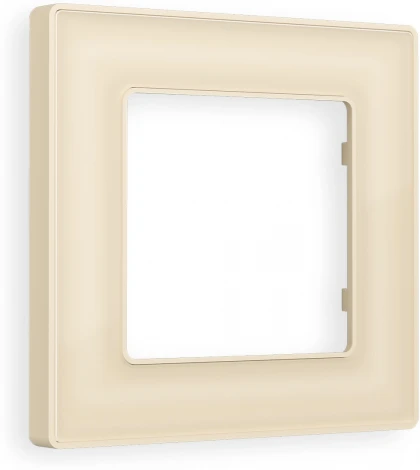 Рамка Ambrella Volt ALFA Arctic (Бежевый Стекло органическое) 1-ая AF580301