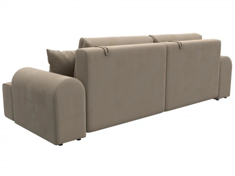 Диван прямой Лига-080 (ДСП/Пластик/Велюр/Бежевый) Лига Диванов 131114