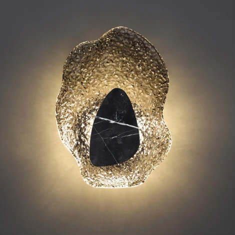 Настенный светильник Odeon Light Coralla 5461/12WL черный/дымчатый/черный/металл/стекло/мрамор LED x 12W 3000K