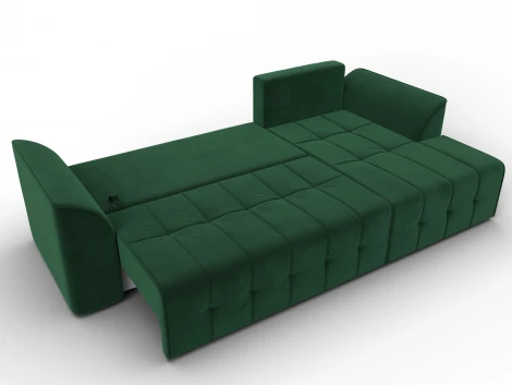 Диван угловой Лига-113 угол правый (ДСП,Велюр/Зеленый) Лига Диванов 136723
