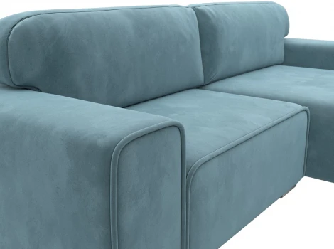 Диван угловой Лига-029 правый угол (Бирюзовый/Велюр) Лига Диванов арт.121925