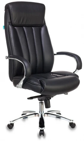 Кресло руководителя Бюрократ T-9922SL черный кожа крестовина металл хром