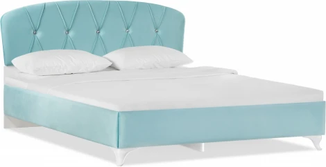 Двуспальная кровать Алберто 160 (Алберто 160х200 Ажур 38 бирюза) Woodville арт.398913