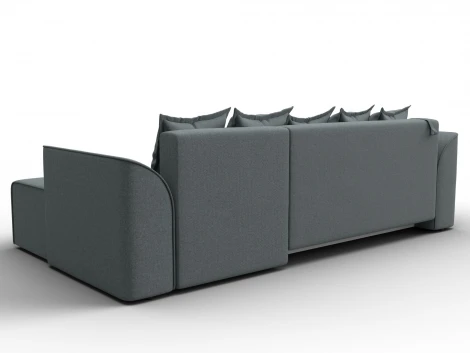 Диван угловой Лига-113 угол правый (ДСП,Рогожка/Серый) Лига Диванов 136704