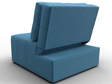 Кресло-кровать Лига-107 (80) (ЛДСП,Брус,Фанера,Рогожка/Голубой) Лига Диванов 134893