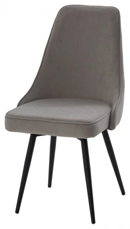 Стул БЕРТИ 360 град. поворот. B22 Серый, велюр / черный каркас M-City 64734