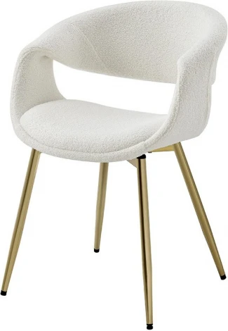 Стул ESF JY1829Q-T белый IPD1859-1/золото/Ткань,Металл