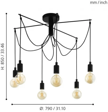 Подвесная люстра Eglo Musara 98679