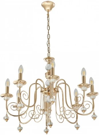 Подвесная люстра Arte Milano AM346109 346109/8 FGD (220V, подвески, на цепи, подсвечник, свеча)