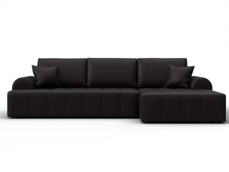 Диван угловой Лига-080 угол правый (ДСП/Пластик/Экокожа/Коричневый) Лига Диванов 134752