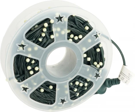 Светодиодная гирлянда на бобине линейная 50м + 3м 5000К, c питанием от сети, зеленый шнур Feron CL98 51437