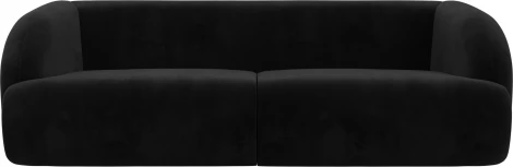 Диван прямой Лига-041 (Черный/Велюр) Лига Диванов арт.122204