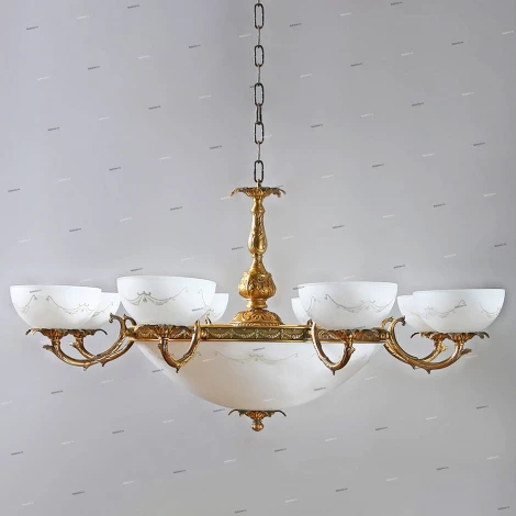 Люстра подвесная Ambiente by Brizzi Merida, 16 ламп, бронза с белым