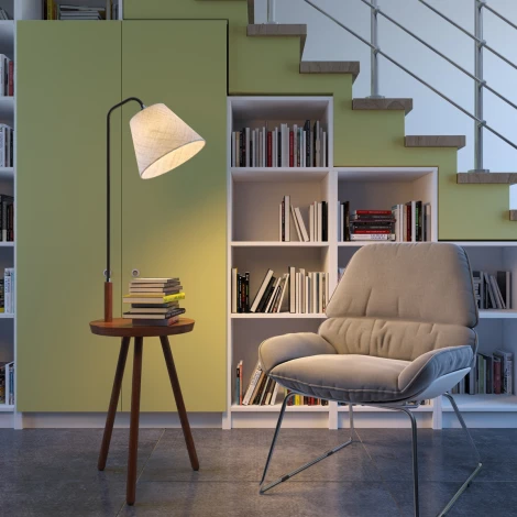 Торшер на треноге со столиком Odeon Light Kalda 4666/1F (220V, выключатель)