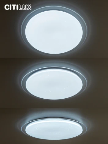 Люстра потолочная светодиодная Спутник CL734900G (220V, пульт управления, круглые, звездное небо)