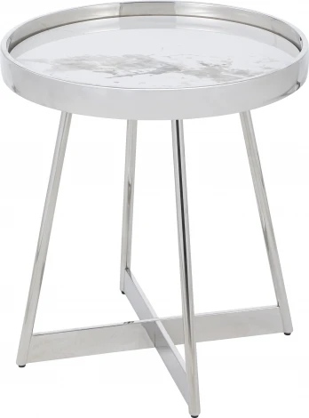 Журнальный столик Гера 50*50 см сталь серебро Stool Group арт.УТ000039404