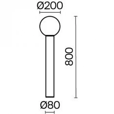 Наземный светильник Maytoni Bold O598FL-01B (220V, шар, IP54)