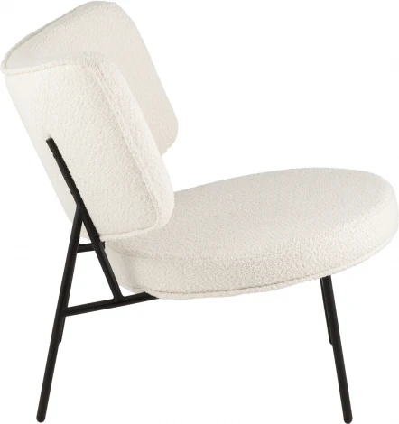 Кресло District Lounge букле белый Stool Group (арт.УТ000039109)