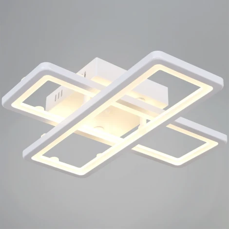 Потолочная люстра светодиодная на штанге с пультом с регулировкой цветовой температуры, яркости и ночным режимом Reluce 03629-0.3-02B WH