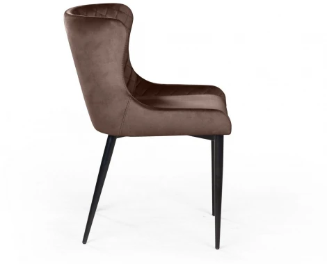Стул JAZZ ромб, бархат коричневый 12/черный конус Top Concept 80895