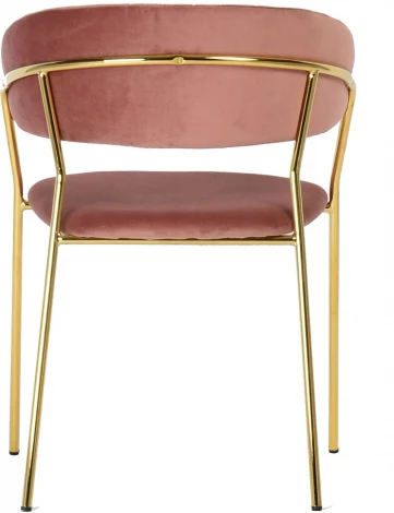 Комплект из 2-х стульев Turin пудровый с золотыми ножками Bradexhome арт.FR 0161P