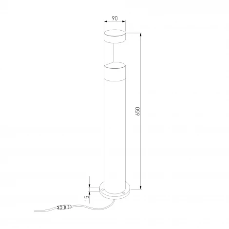 Наземный светильник светодиодный Elektrostandard Nimbus 35126/F 3000K серый