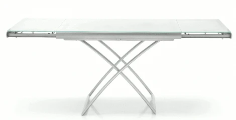 Стол-трансформер Dakota Calligaris Стекло белое GEW