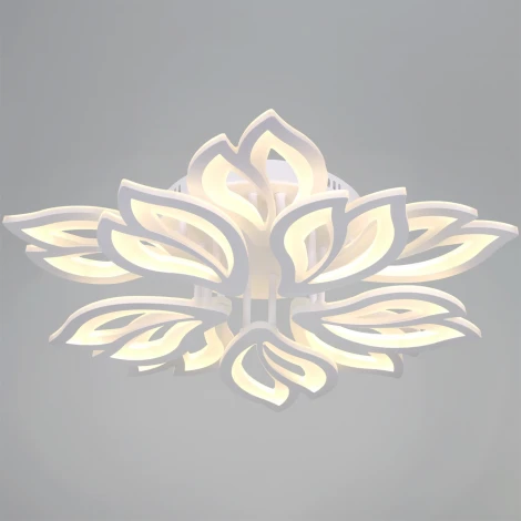 Потолочная люстра светодиодная на штанге с пультом с регулировкой цветовой температуры, яркости и с ночным режимом Reluce 00150-0.3-5+5 WH