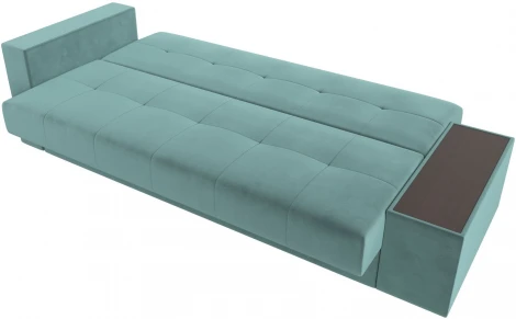 Диван-книжка Лига-020 стол справа (Бирюзовый,Бежевый/Велюр) Лига Диванов арт.118476