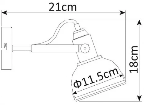Бра Arte Lamp Martin A5213AP-1BR (220V)