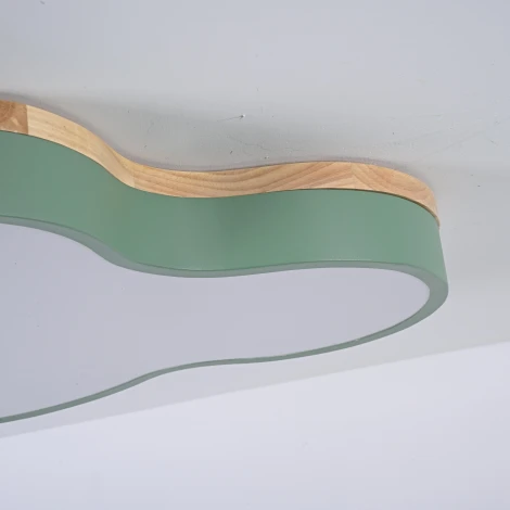 Потолочный светильник Wi-Fi Cloud Eco D63 Green By ImperiumLoft Cloud-Eco01 (для детской, LED, 220V, голосовое управление, умный дом - Алиса, тучи)