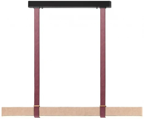 Подвесной светильник Odeon Light Vincent 6630/36L HIGHTECH металл/эко-кожа/ткань/акрил черный/бордовый/бежевый IP20 LED 36W 3000K 220V