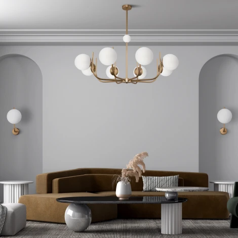Потолочная люстра на штанге Maytoni Rendez-vous MOD109PL-08BS (220V, шарики)