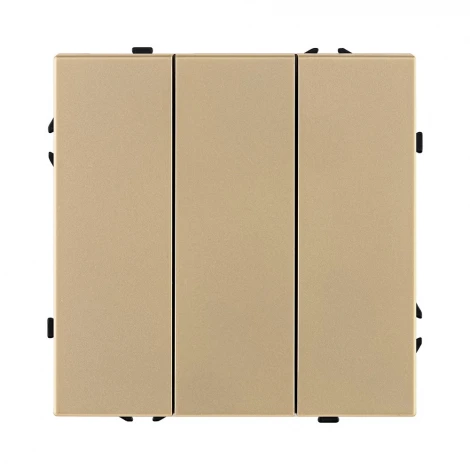 Выключатель трехклавишный (золотой) Kollinger Eclipse EC-710GD